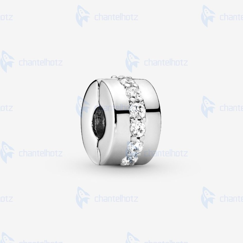 Pandora Clear Sparkling Row Clip Charm